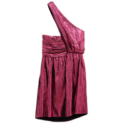 Fuchsia Viscose Short Dress