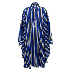 Blue Textile Long Dress