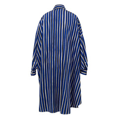 Blue Textile Long Dress