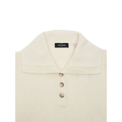 White Wool Polo Shirt