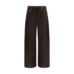 Brown Linen Casual Pants