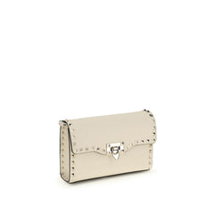Beige Calf Leather Bos Taurus Shoulder Bag
