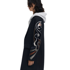 Black Polyester Coat