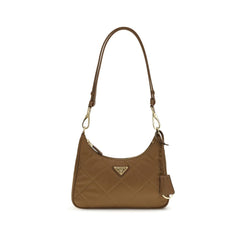 Brown Recycled Polyamide Shoulder Bag