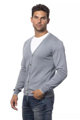 Gray Cotton Cardigan