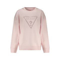 Pink Cotton Women Sweatshirt
