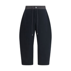 Black Cotton Athletic Pants