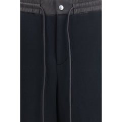 Black Cotton Athletic Pants