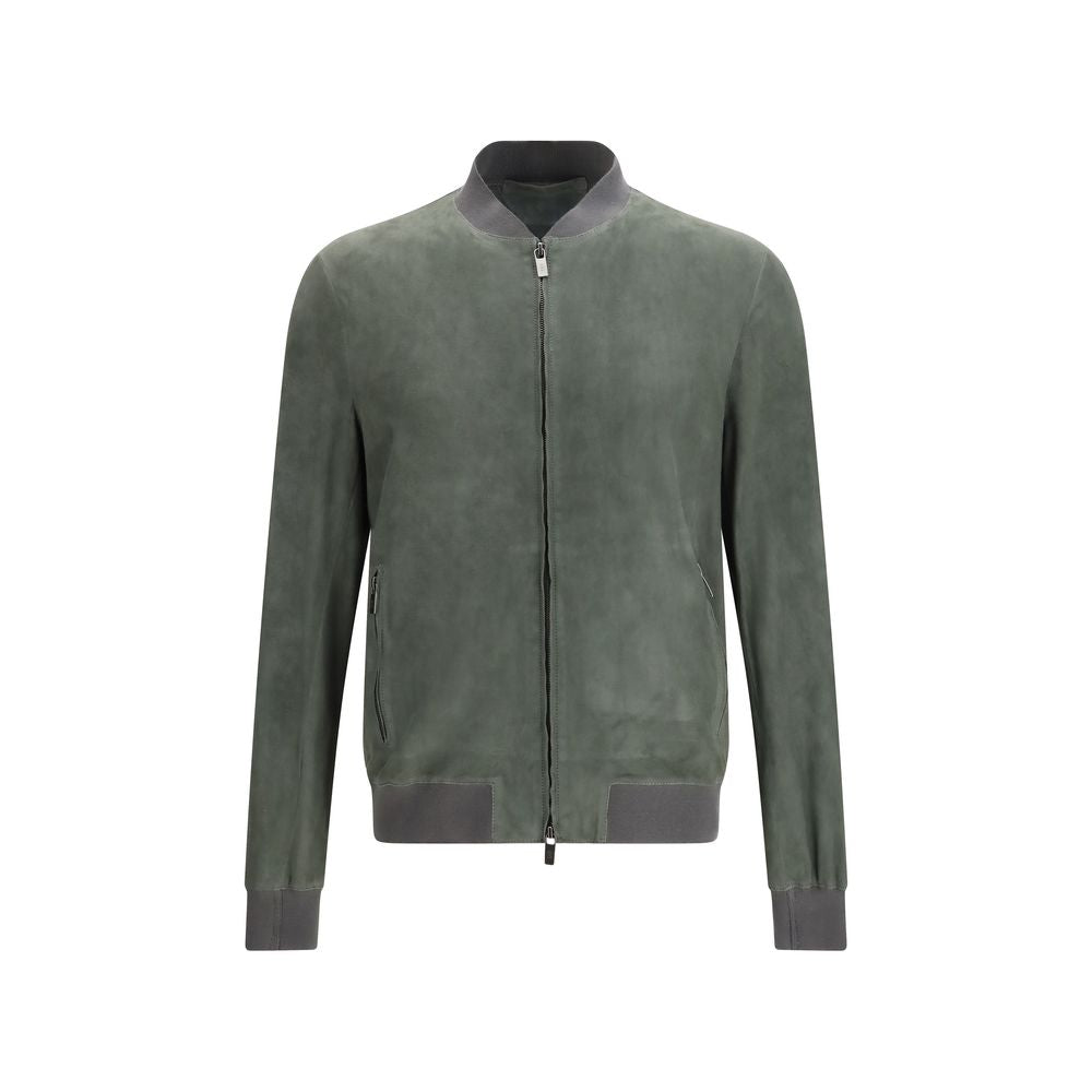 Bicolor Calf Leather Bos Taurus Bomber