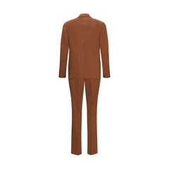 Brown Cotton Two-Piece Suit