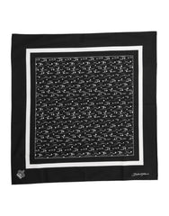 Black And White Cotton Foulard