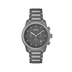 Gray Stainless Steel Dress Watch