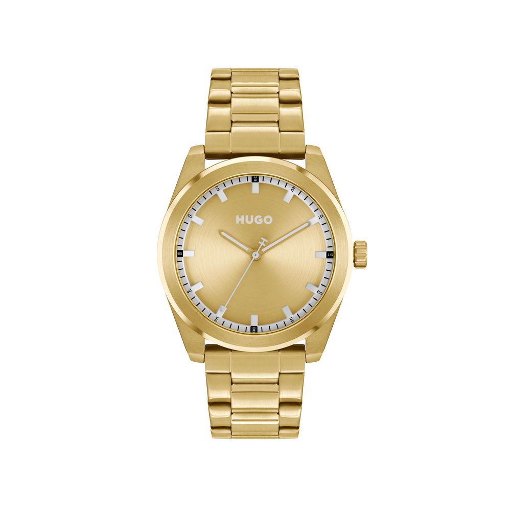 Gold Stainless Steel Dress Watch
