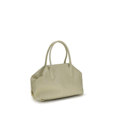 Beige Polyethylene Shoulder Bag