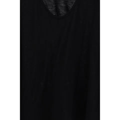 Black Cotton Sleeveles T-Shirt