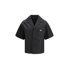 Black Recycled Polyamide Shortsleeve Shirt