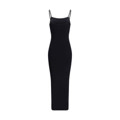 Black Polyamide Casual Dress