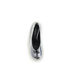 Silver Calf Leather Bos Taurus Ballet Flats