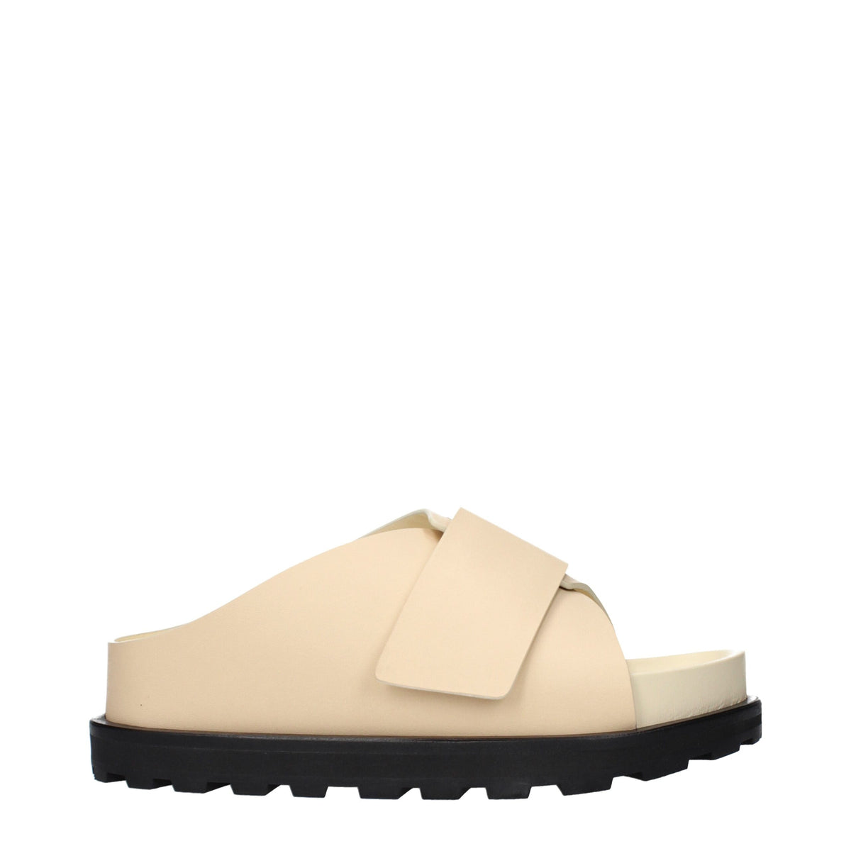 Beige Leather Sandals