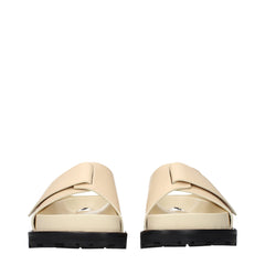 Beige Leather Sandals
