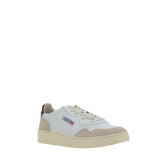 White Calf Leather Bos Taurus Low Top Sneakers