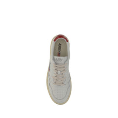 White Calf Leather Bos Taurus Low Top Sneakers