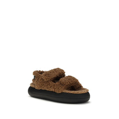 Brown Polyamide Slippers