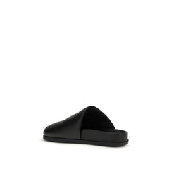 Black Calf Leather Bos Taurus Mules