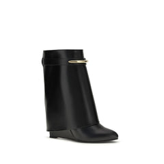 Black Calf Leather Bos Taurus Ankle Boots