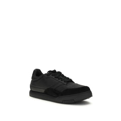 Black Calf Leather Bos Taurus Low Top Sneakers