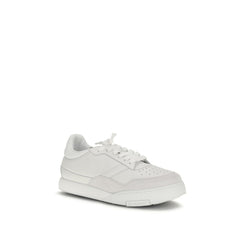 White Calf Leather Bos Taurus Low Top Sneakers