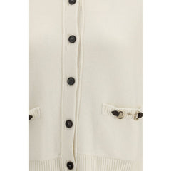 كارديغان من الصوف باللون البيج