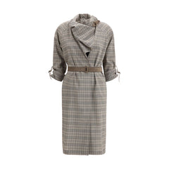 Gray Wool Casual Dress