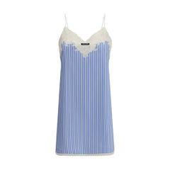 Blue Cotton Casual Dress