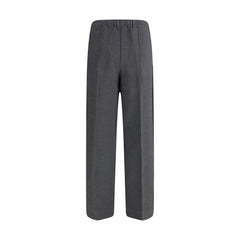 Gray Viscose Casual Pants