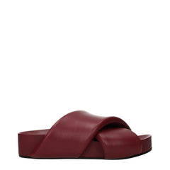Red Leather Slippers