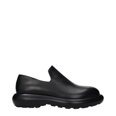 Black Leather Slip-On Loafers