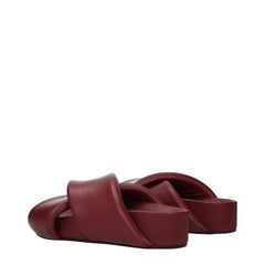 Red Leather Slippers