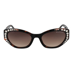 نظارات شمسية بلاستيكية بنية اللون