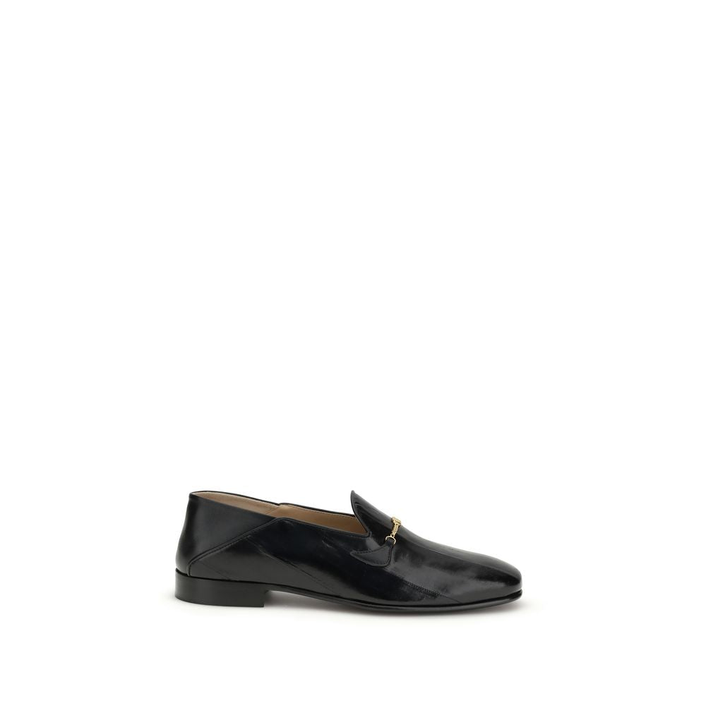 Black Hagfish Slip-On Loafers