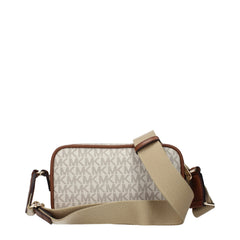 Beige Fabric Crossbody Bag