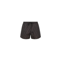Gray Polyester Swim Shorts