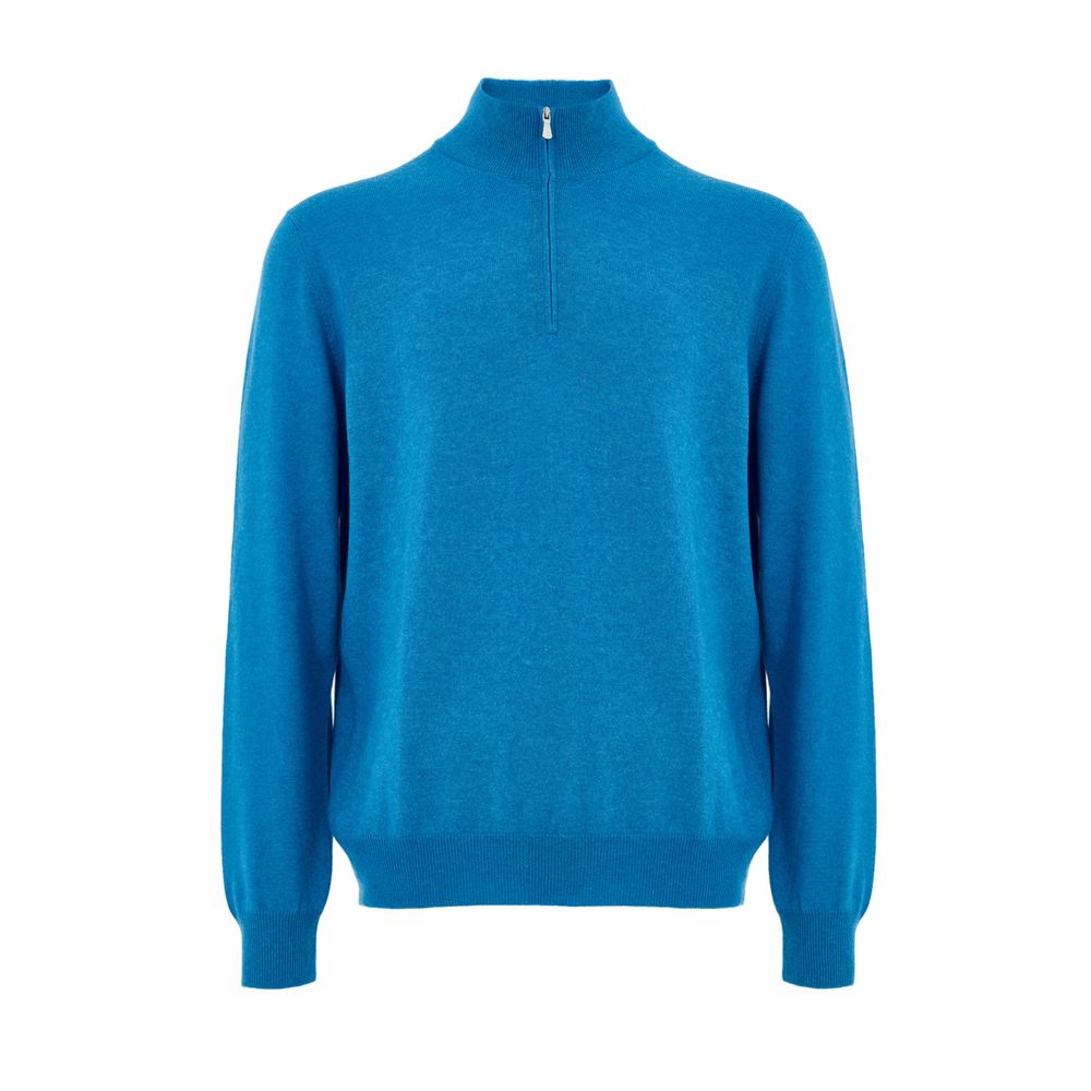 Blue Wool Turtleneck