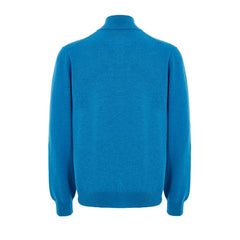 Blue Wool Turtleneck