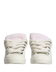 White Shearling Fur Bianco Low Top Sneakers Shoes