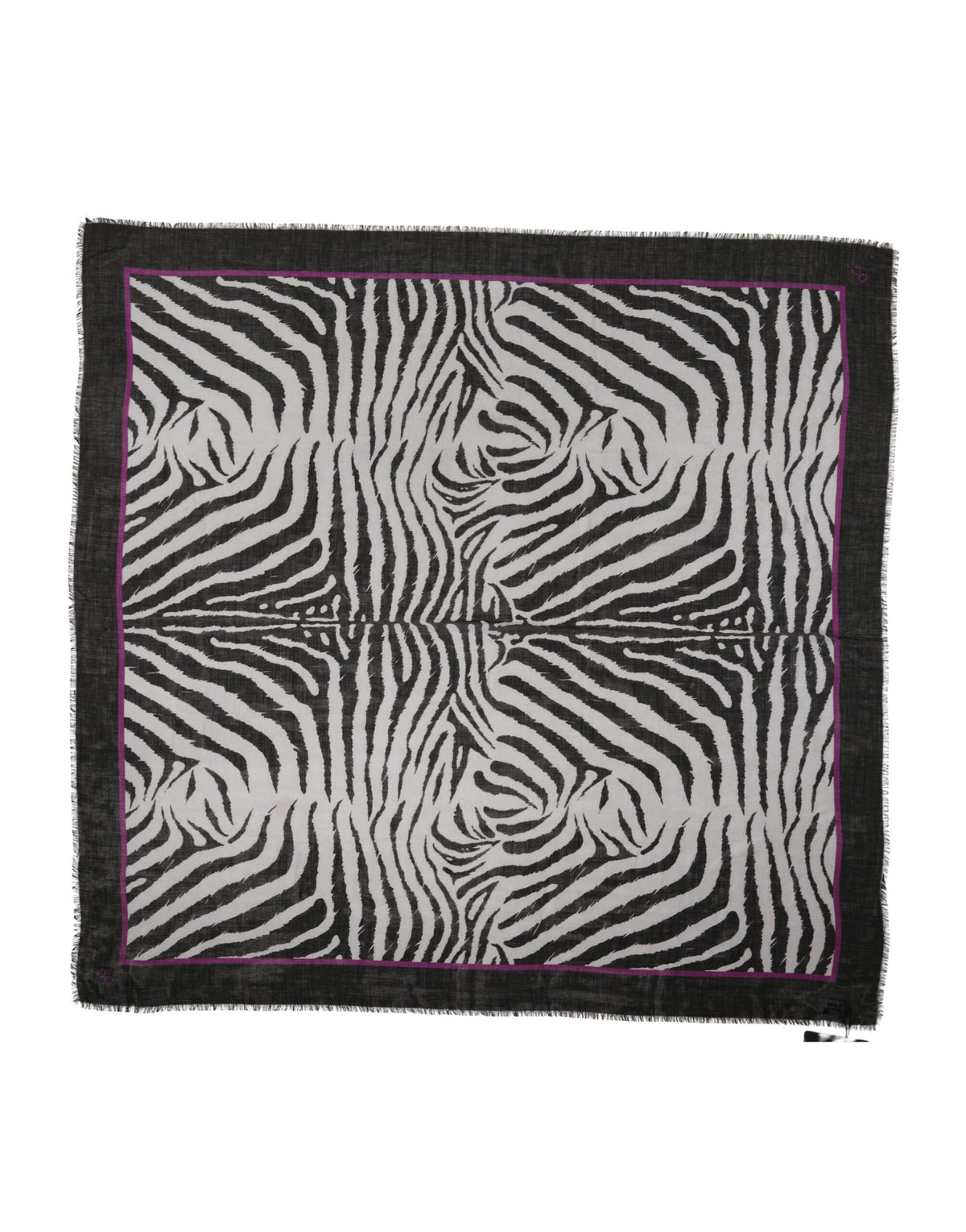 White Black Zebra Pattern Shawl 255cm x 132cm Men Scarf