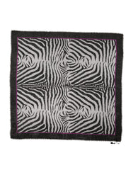 White Black Zebra Pattern Shawl 255cm x 132cm Men Scarf
