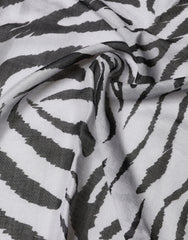 White Black Zebra Pattern Shawl 255cm x 132cm Men Scarf