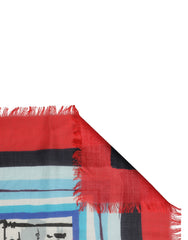 Multicolor Milano Print Cashmere 134cm x 130cm Men Scarf