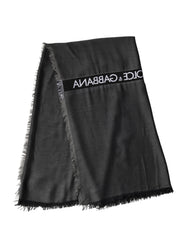 Black Modal Warmer Shawl Fringes 140cm x 134cm Men Scarf